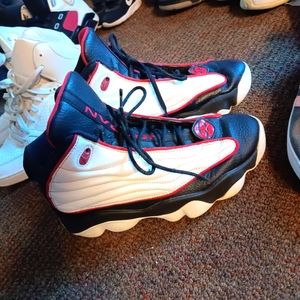 White red black Jordan's size 7y